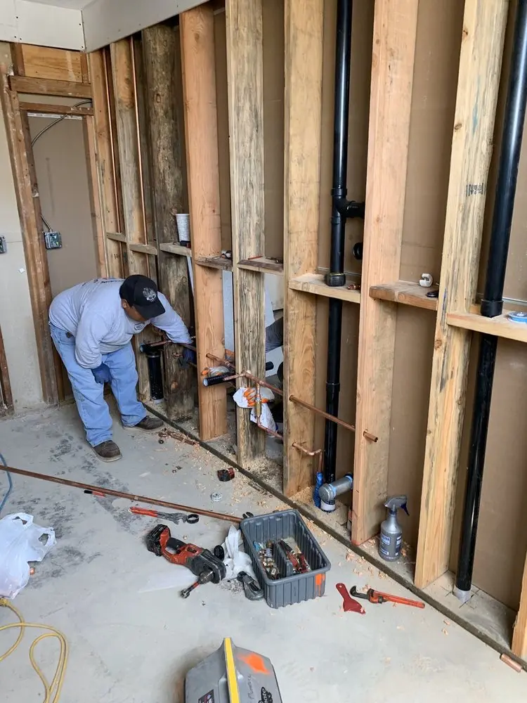 Commercial rough-in plumbing for Water Heater Replacement in Egelston